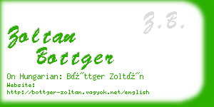 zoltan bottger business card